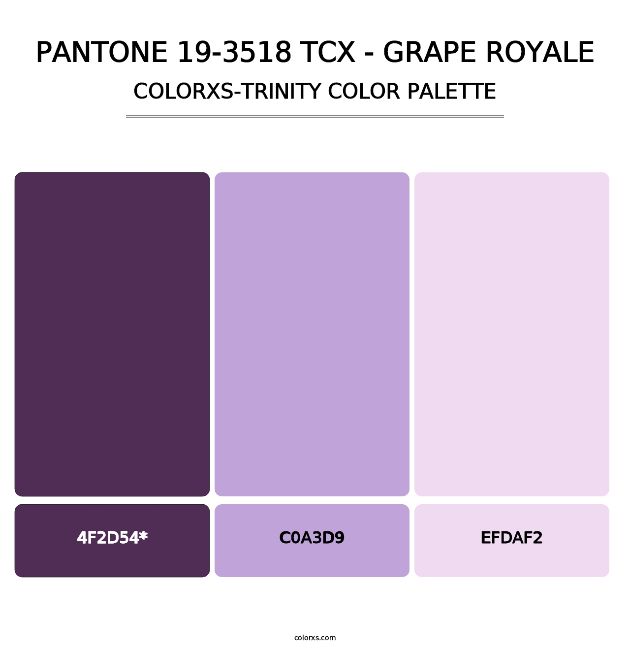 PANTONE 19-3518 TCX - Grape Royale - Colorxs Trinity Palette