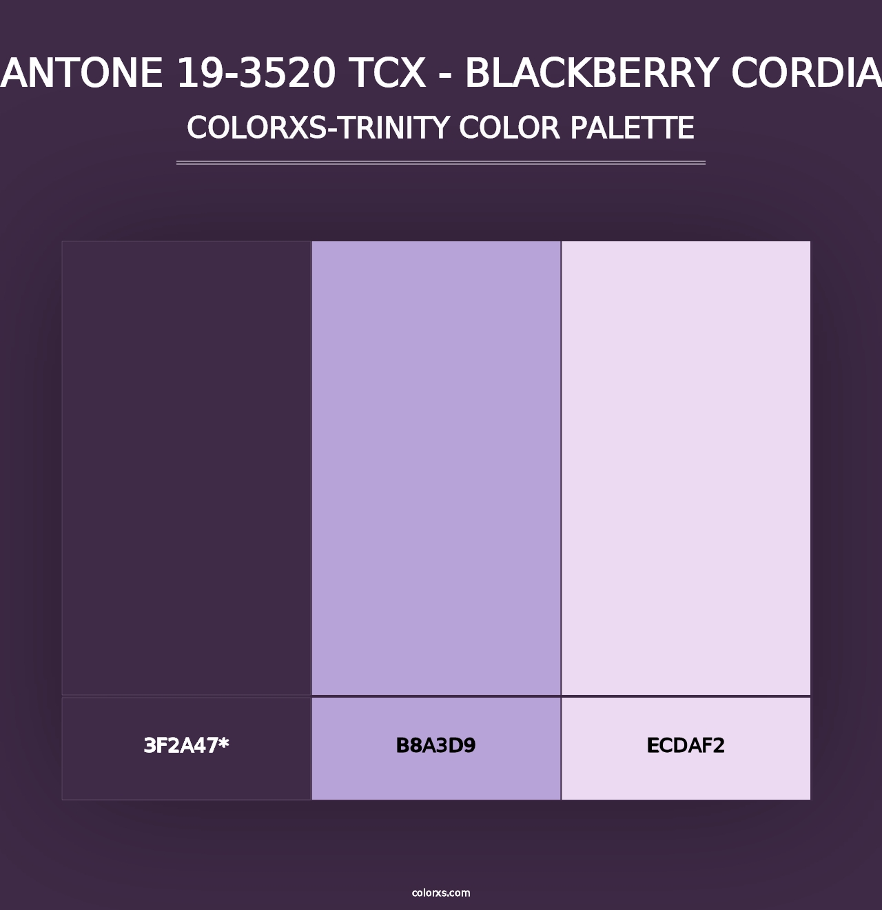 PANTONE 19-3520 TCX - Blackberry Cordial - Colorxs Trinity Palette