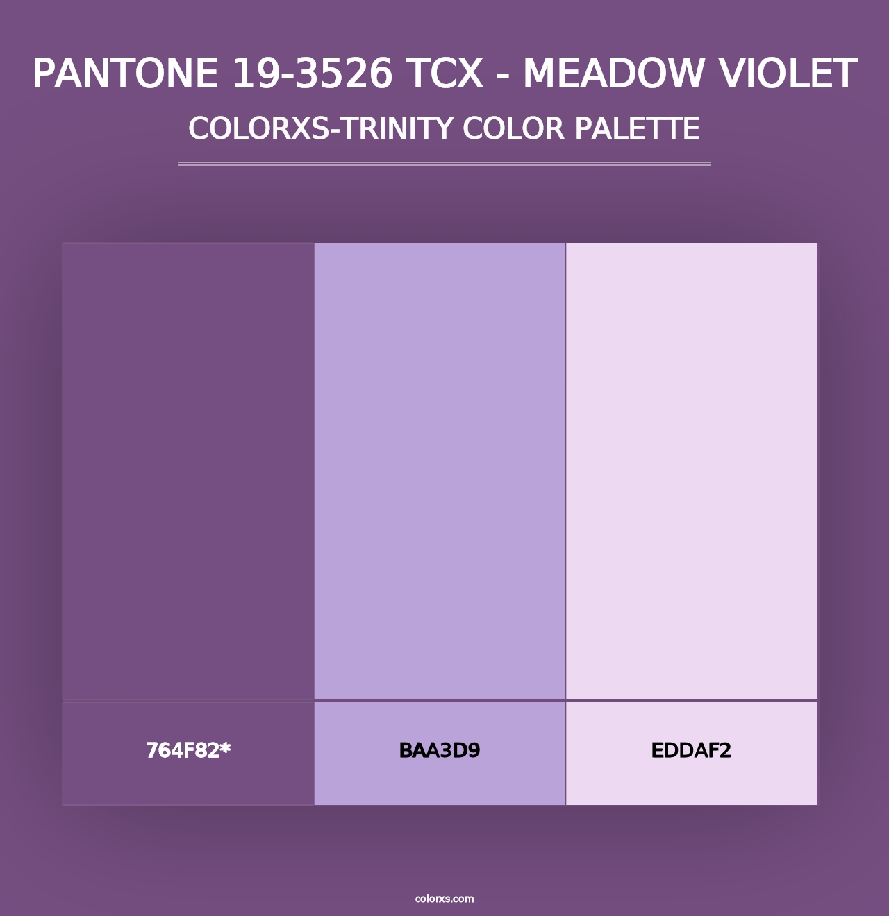 PANTONE 19-3526 TCX - Meadow Violet - Colorxs Trinity Palette