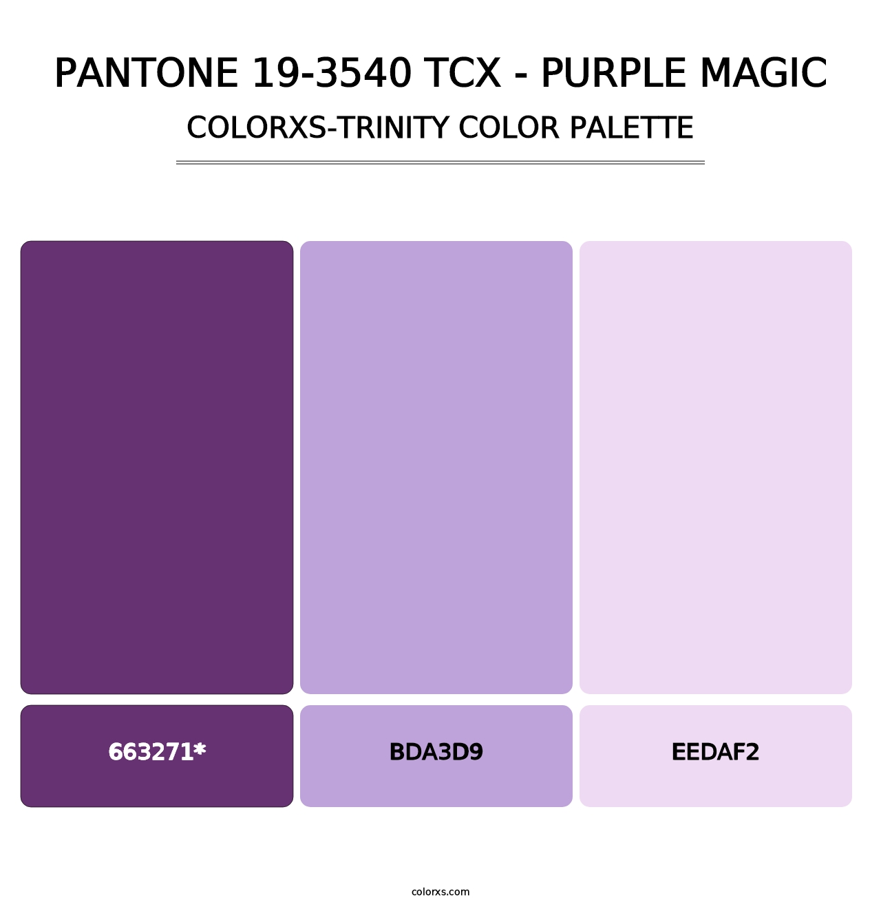 PANTONE 19-3540 TCX - Purple Magic - Colorxs Trinity Palette