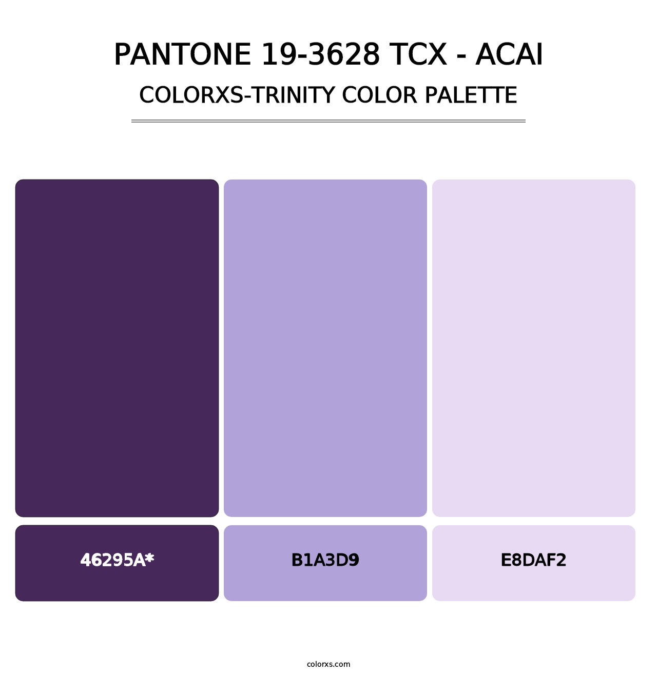 PANTONE 19-3628 TCX - Acai - Colorxs Trinity Palette