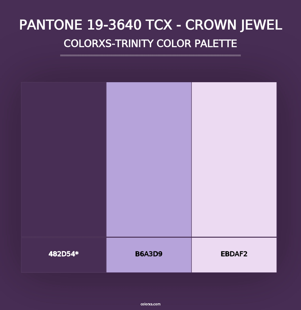 PANTONE 19-3640 TCX - Crown Jewel - Colorxs Trinity Palette