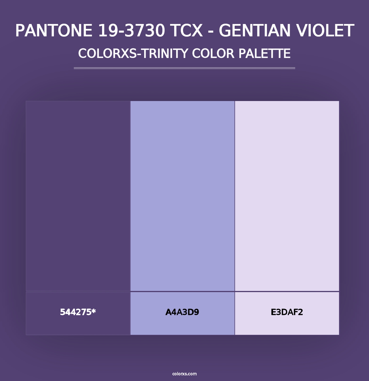 PANTONE 19-3730 TCX - Gentian Violet - Colorxs Trinity Palette