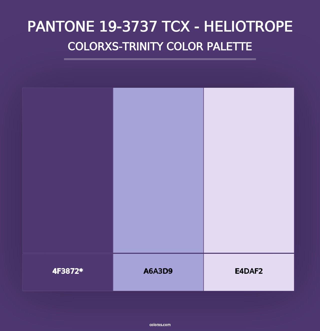 PANTONE 19-3737 TCX - Heliotrope - Colorxs Trinity Palette