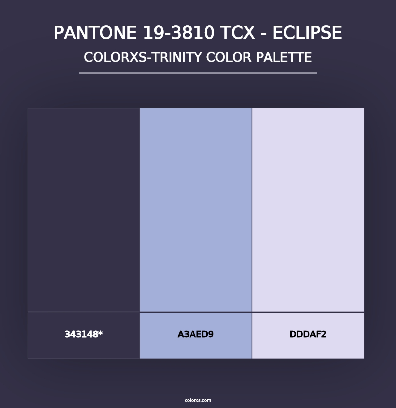 PANTONE 19-3810 TCX - Eclipse - Colorxs Trinity Palette