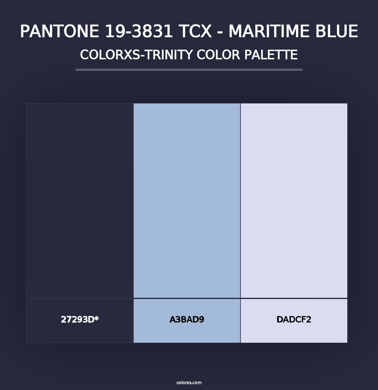 PANTONE 19-3831 TCX - Maritime Blue - Colorxs Trinity Palette