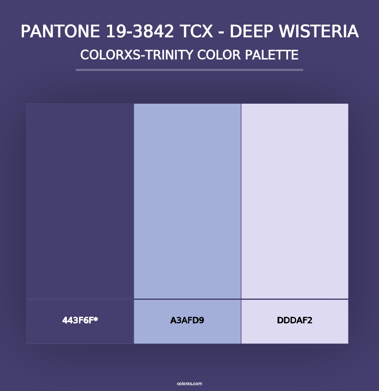 PANTONE 19-3842 TCX - Deep Wisteria - Colorxs Trinity Palette