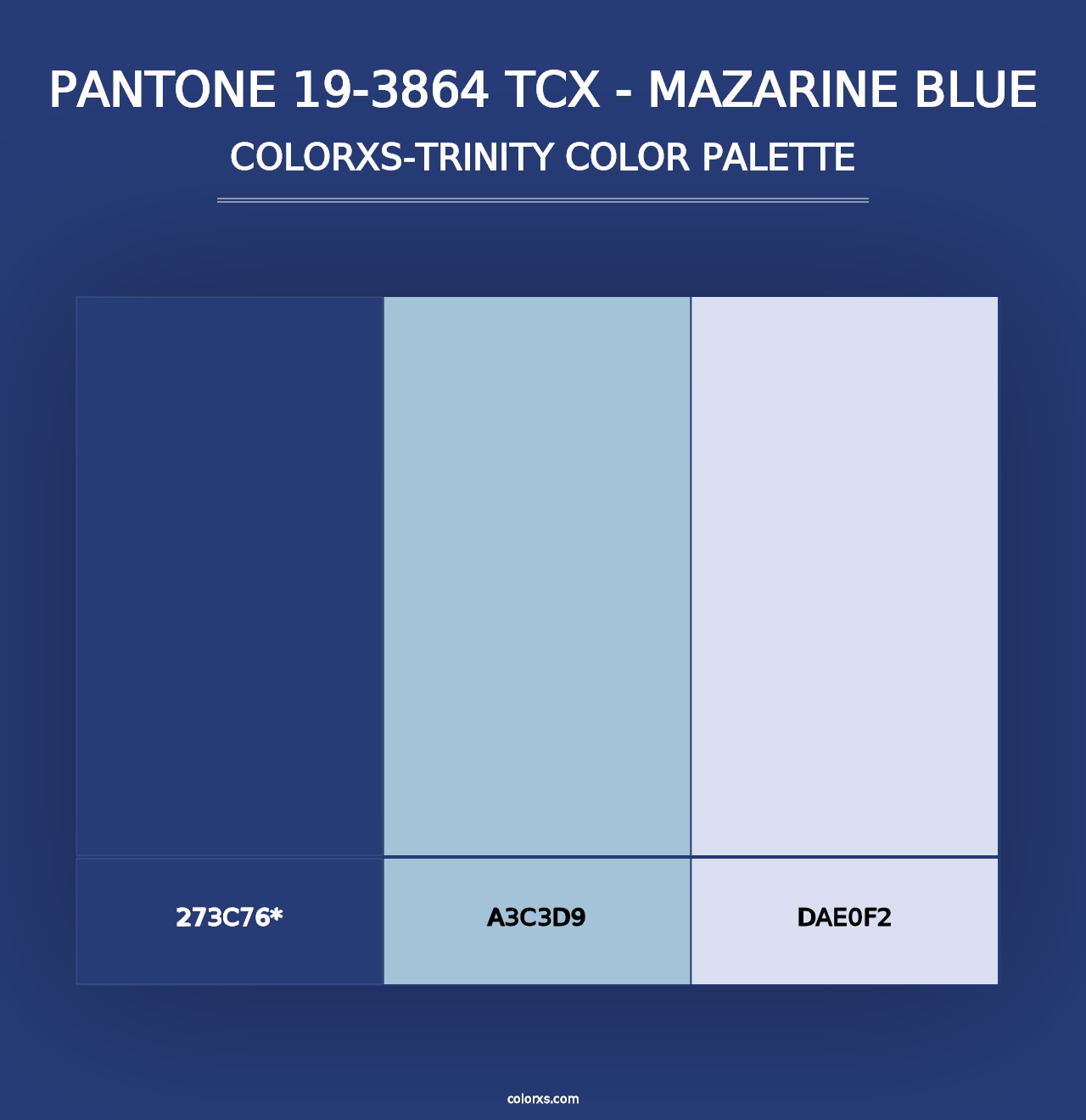 PANTONE 19-3864 TCX - Mazarine Blue - Colorxs Trinity Palette