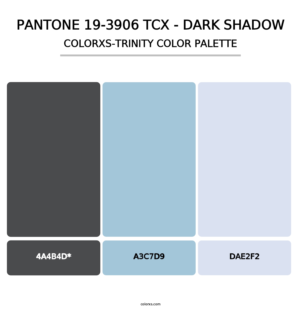 PANTONE 19-3906 TCX - Dark Shadow - Colorxs Trinity Palette