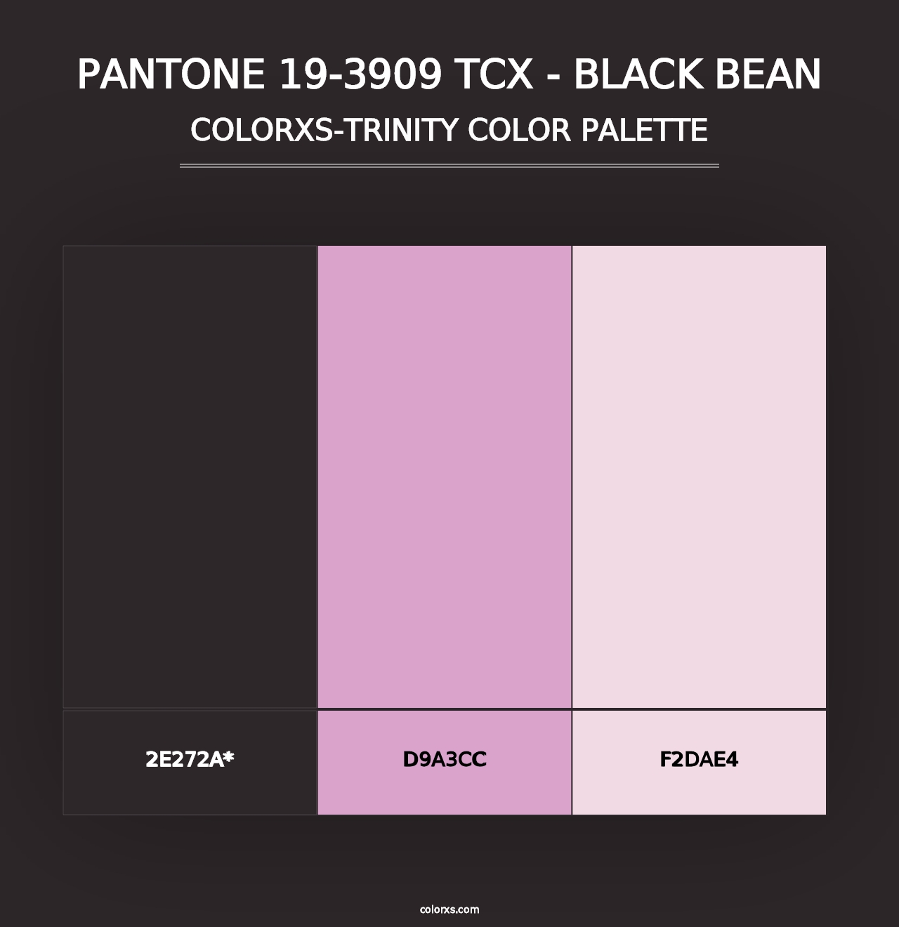 PANTONE 19-3909 TCX - Black Bean - Colorxs Trinity Palette