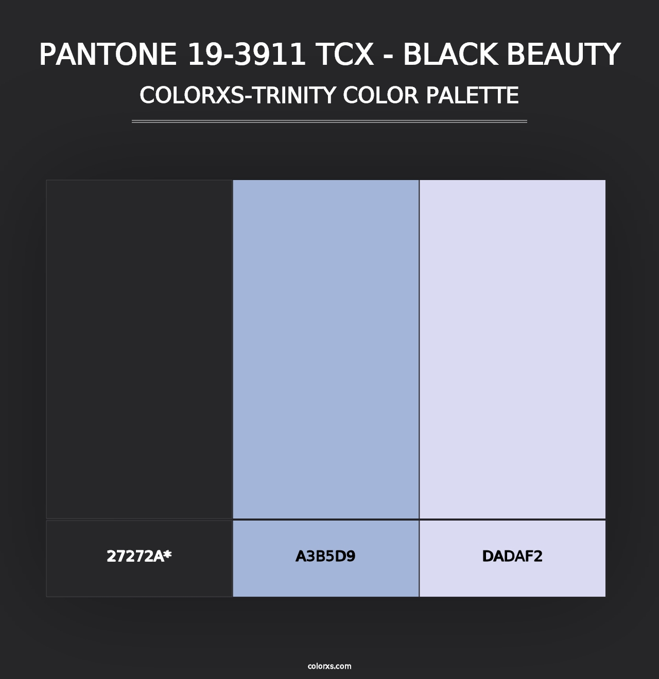 PANTONE 19-3911 TCX - Black Beauty - Colorxs Trinity Palette