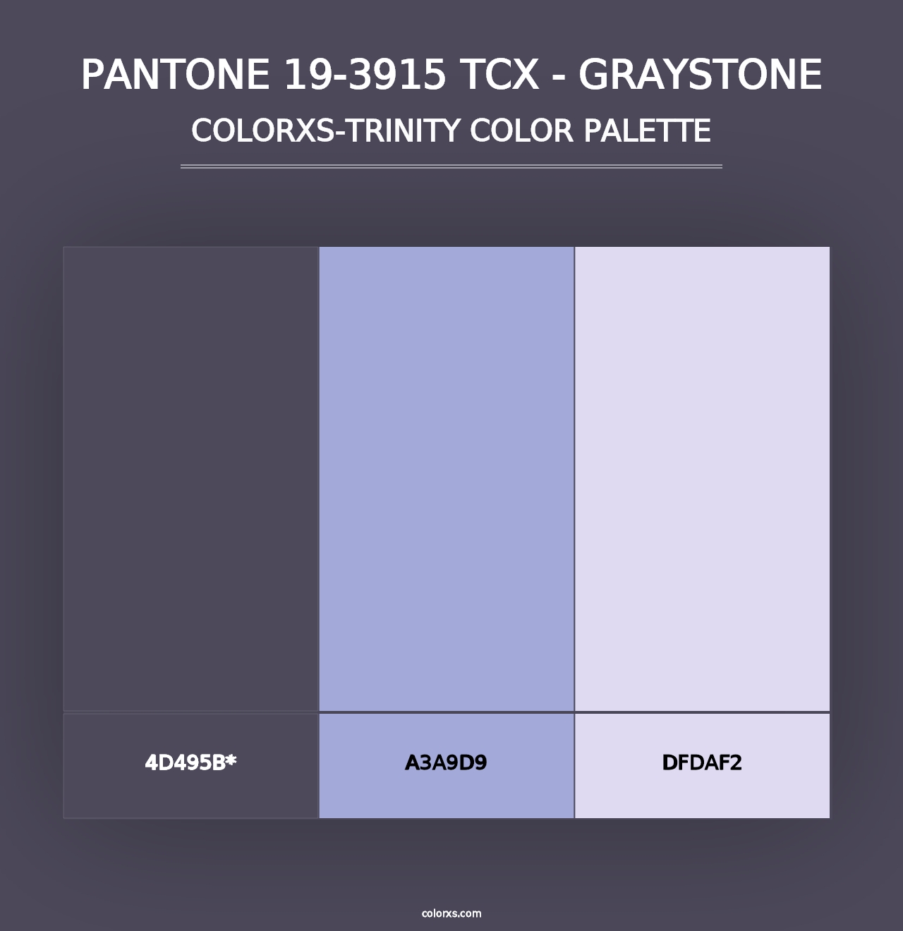 PANTONE 19-3915 TCX - Graystone - Colorxs Trinity Palette