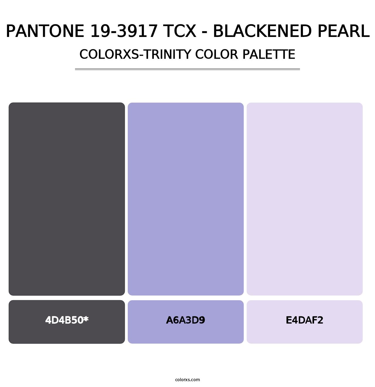 PANTONE 19-3917 TCX - Blackened Pearl - Colorxs Trinity Palette