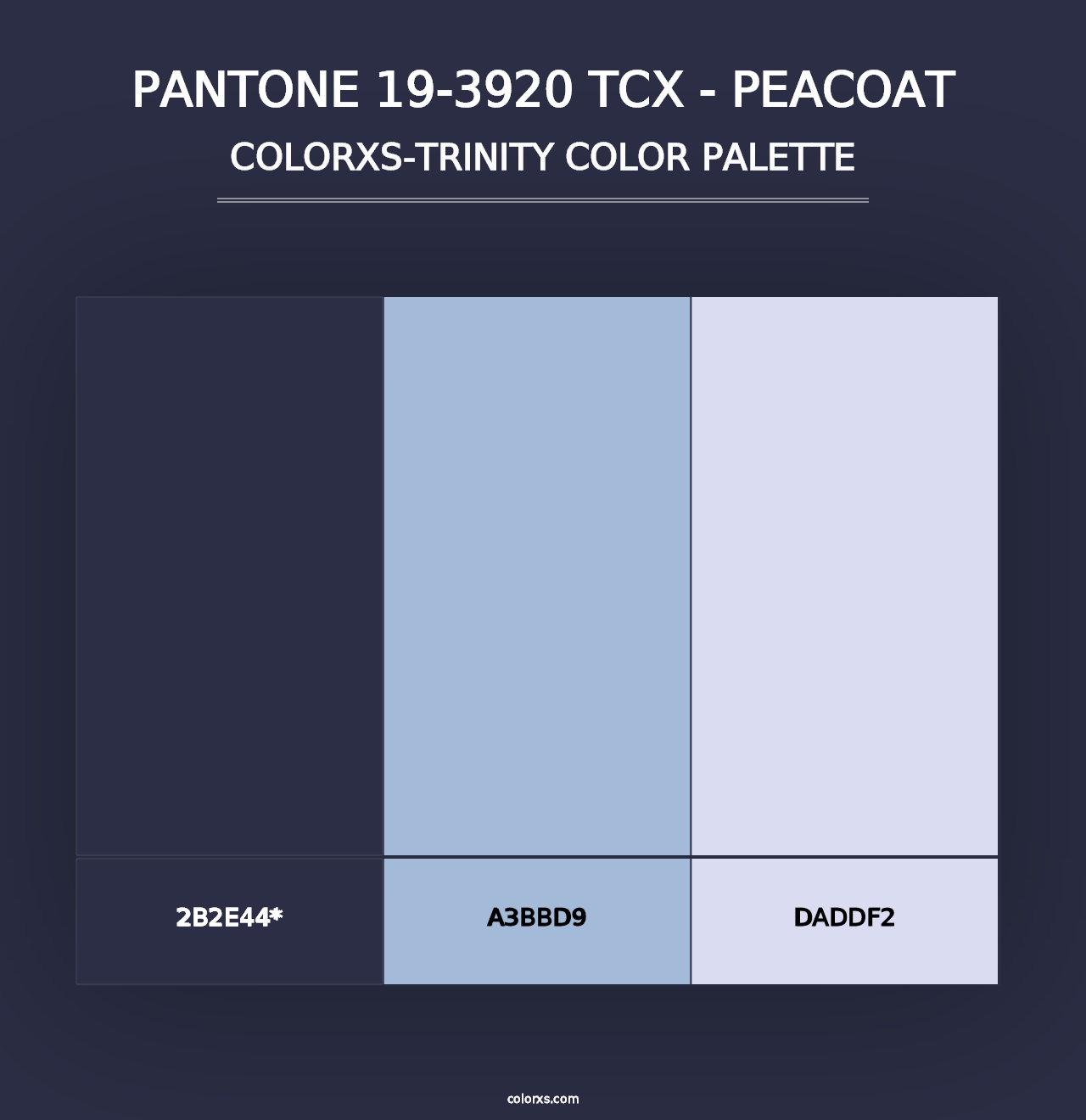 PANTONE 19-3920 TCX - Peacoat - Colorxs Trinity Palette