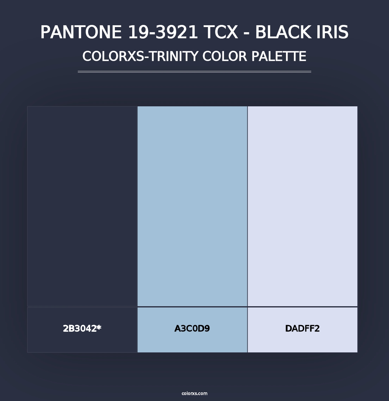 PANTONE 19-3921 TCX - Black Iris - Colorxs Trinity Palette