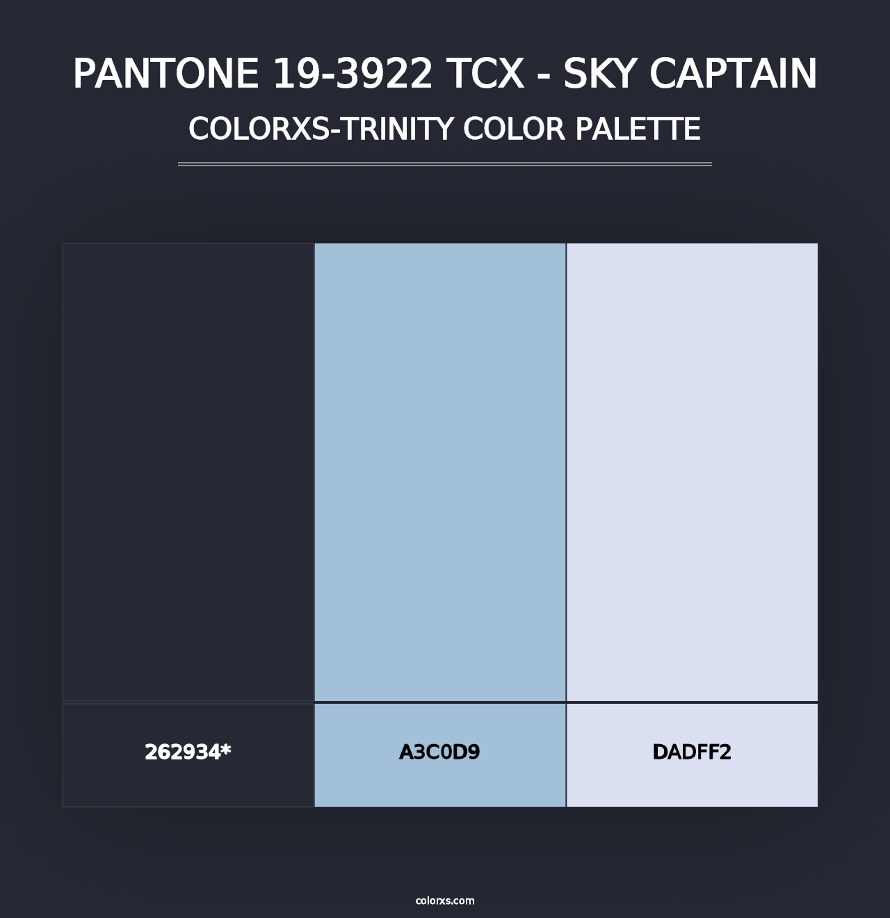 PANTONE 19-3922 TCX - Sky Captain - Colorxs Trinity Palette