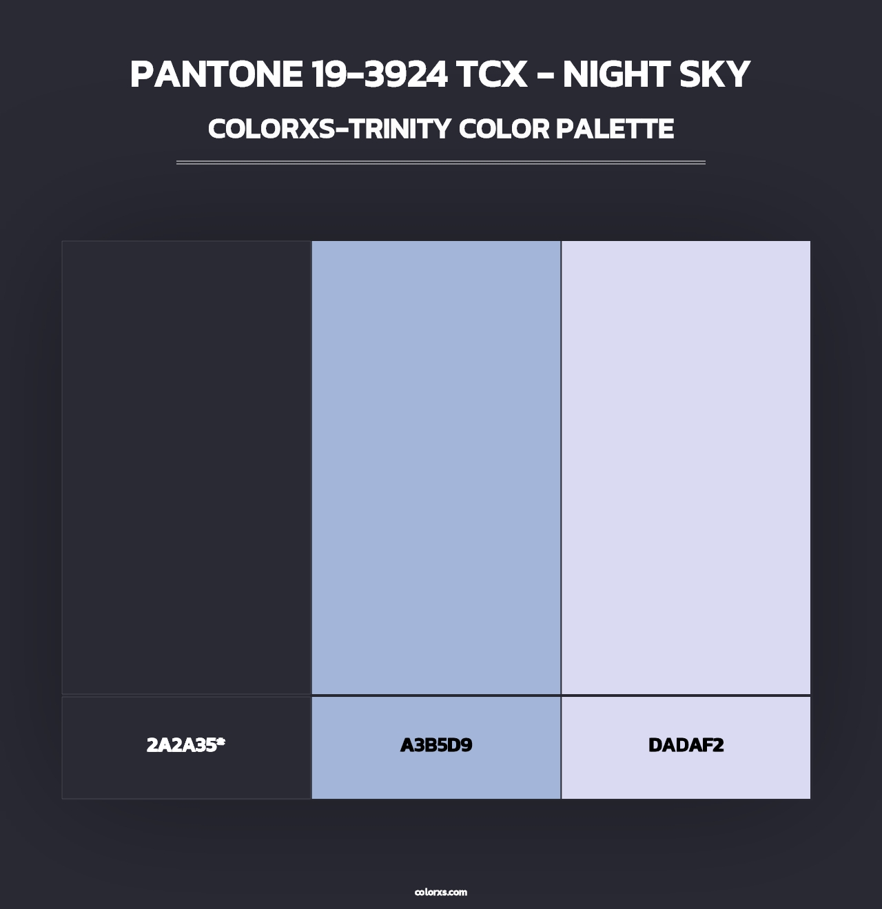 PANTONE 19-3924 TCX - Night Sky - Colorxs Trinity Palette