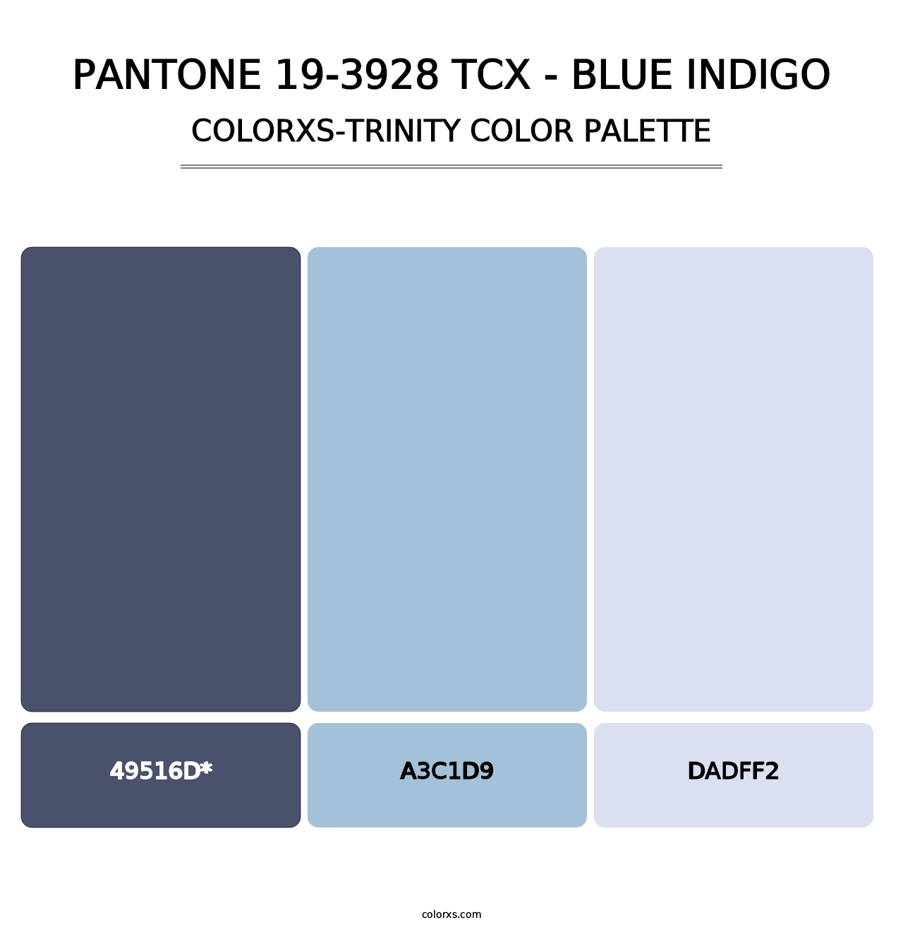 PANTONE 19-3928 TCX - Blue Indigo - Colorxs Trinity Palette