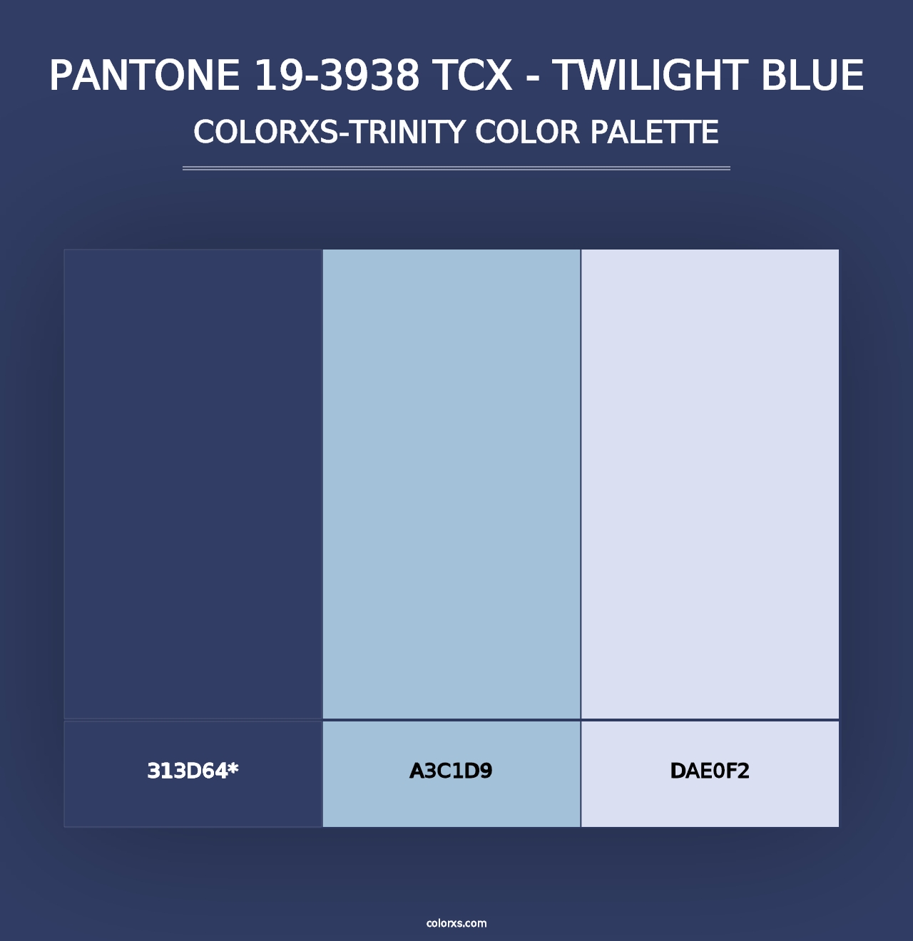 PANTONE 19-3938 TCX - Twilight Blue - Colorxs Trinity Palette