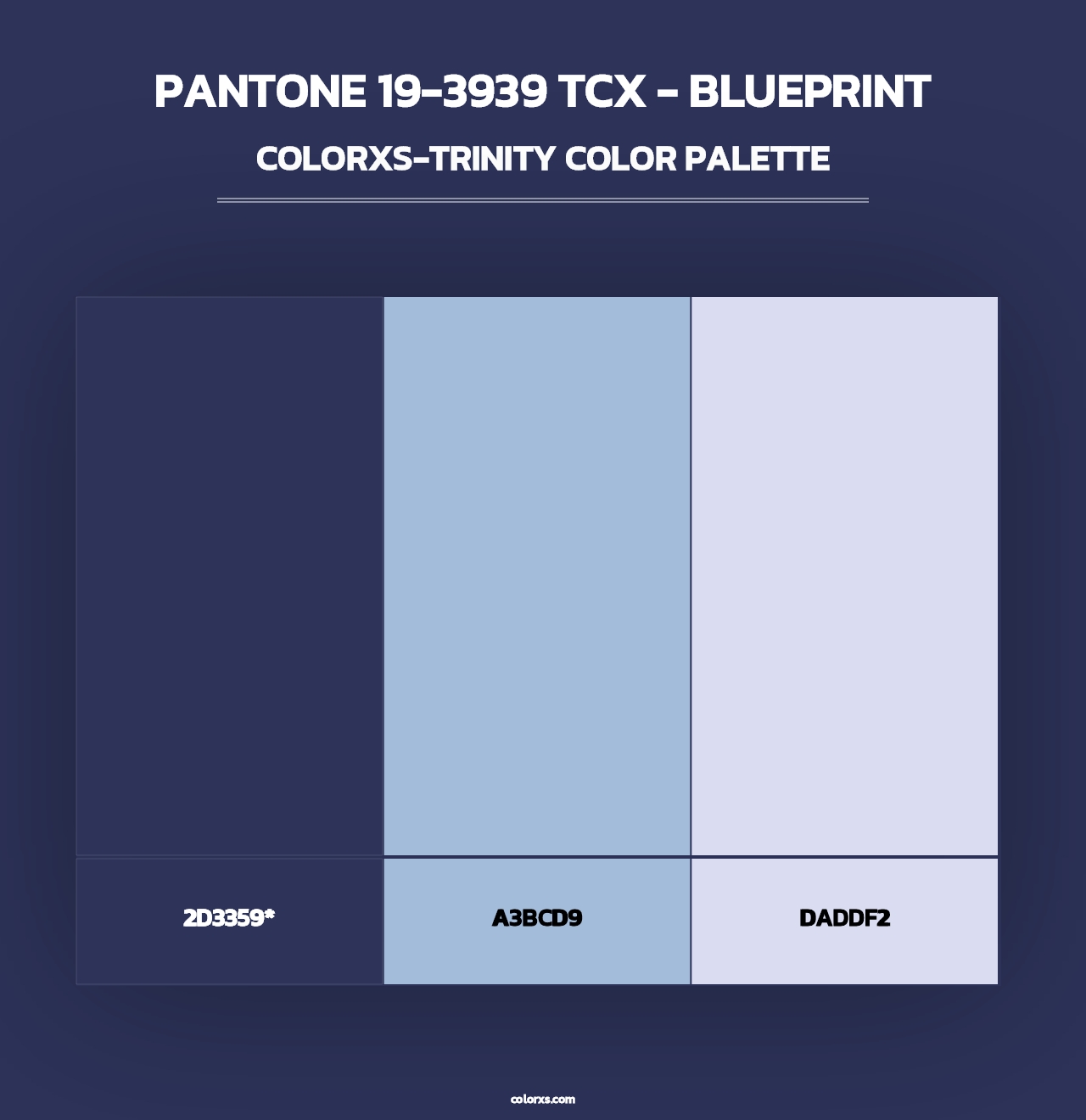 PANTONE 19-3939 TCX - Blueprint - Colorxs Trinity Palette