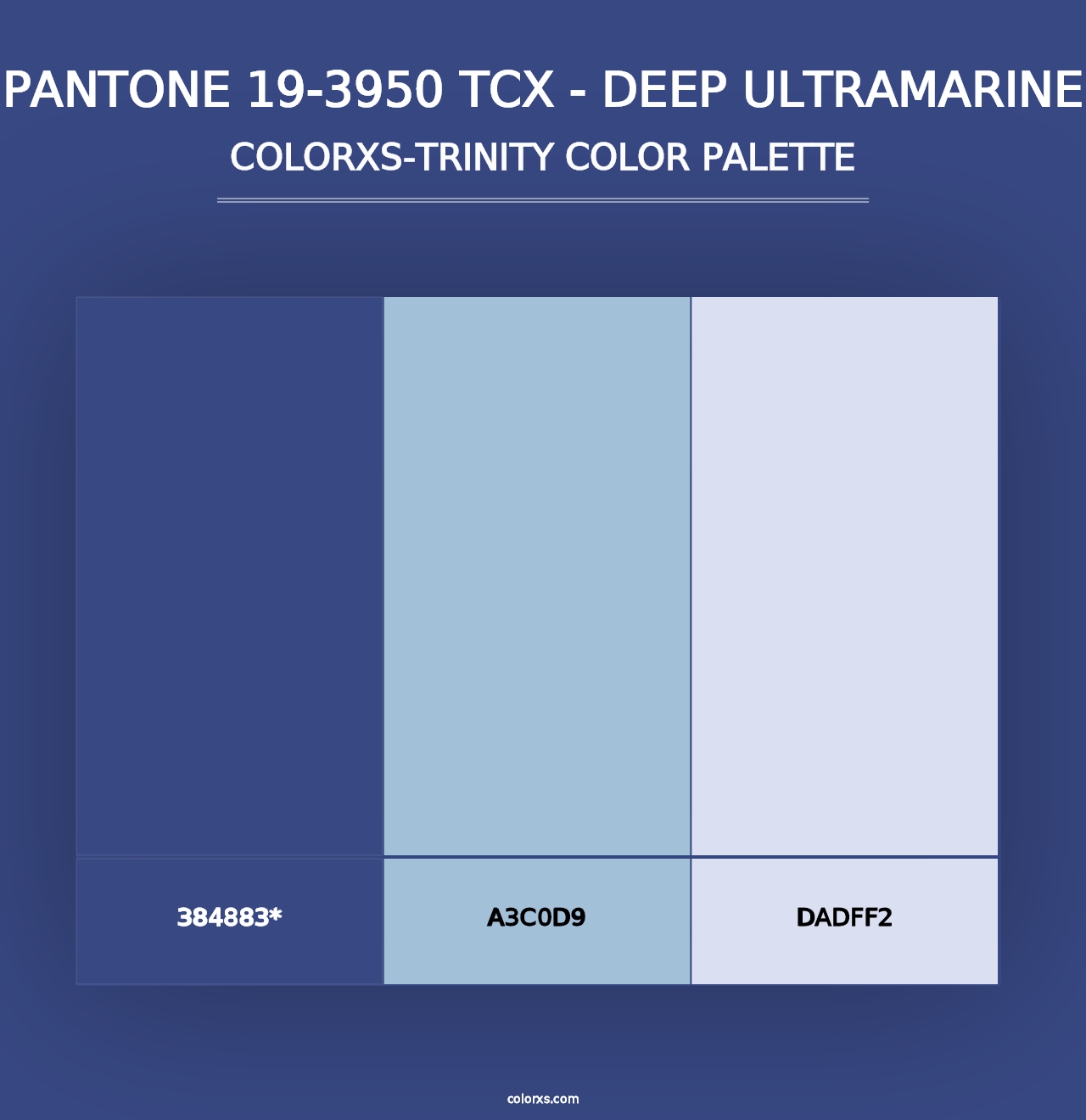 PANTONE 19-3950 TCX - Deep Ultramarine - Colorxs Trinity Palette