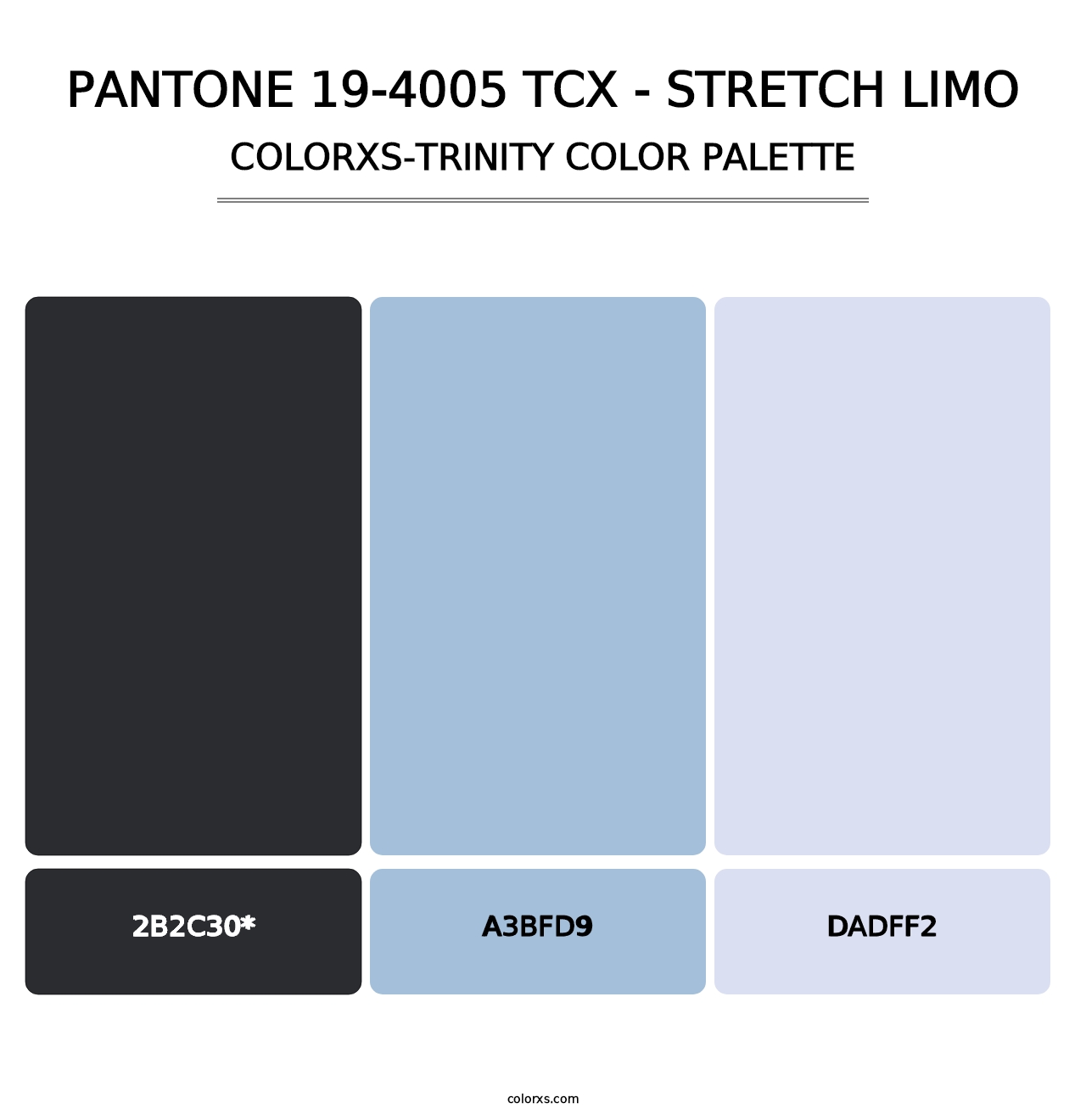 PANTONE 19-4005 TCX - Stretch Limo - Colorxs Trinity Palette