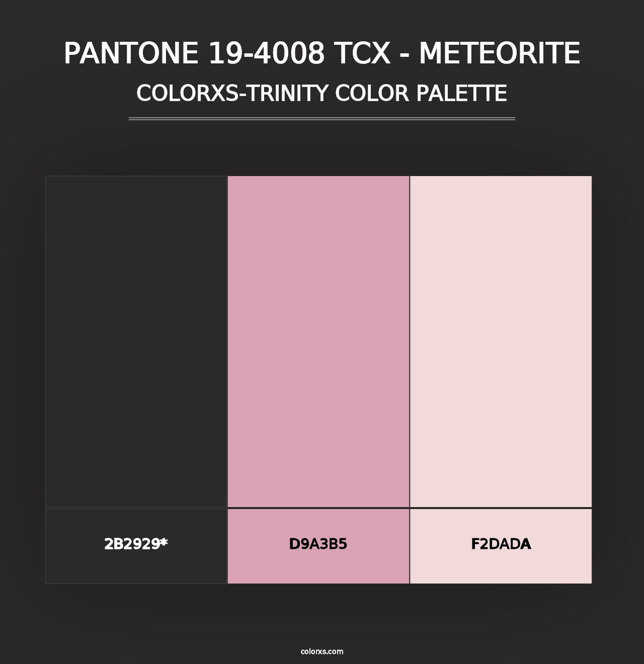 PANTONE 19-4008 TCX - Meteorite - Colorxs Trinity Palette