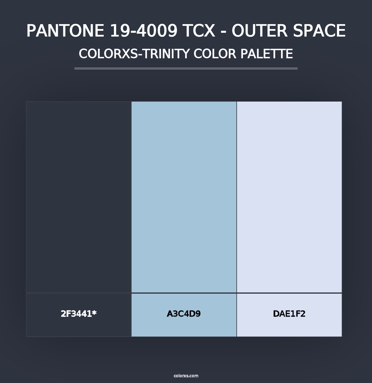 PANTONE 19-4009 TCX - Outer Space - Colorxs Trinity Palette