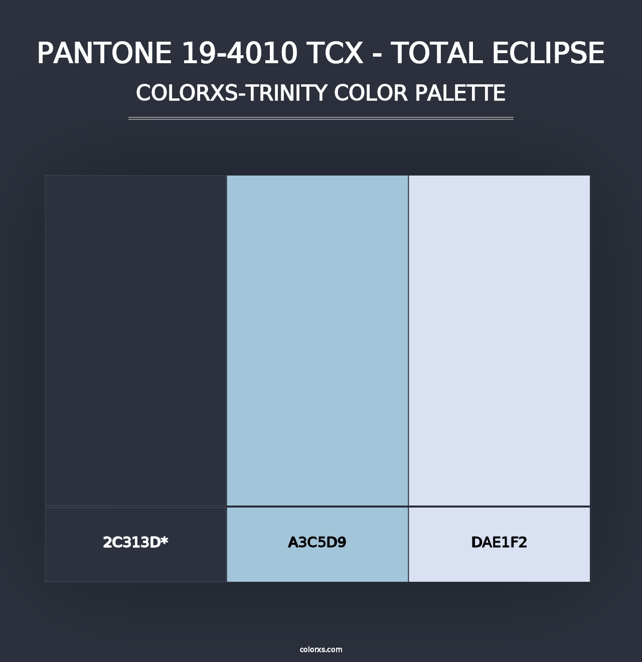 PANTONE 19-4010 TCX - Total Eclipse - Colorxs Trinity Palette