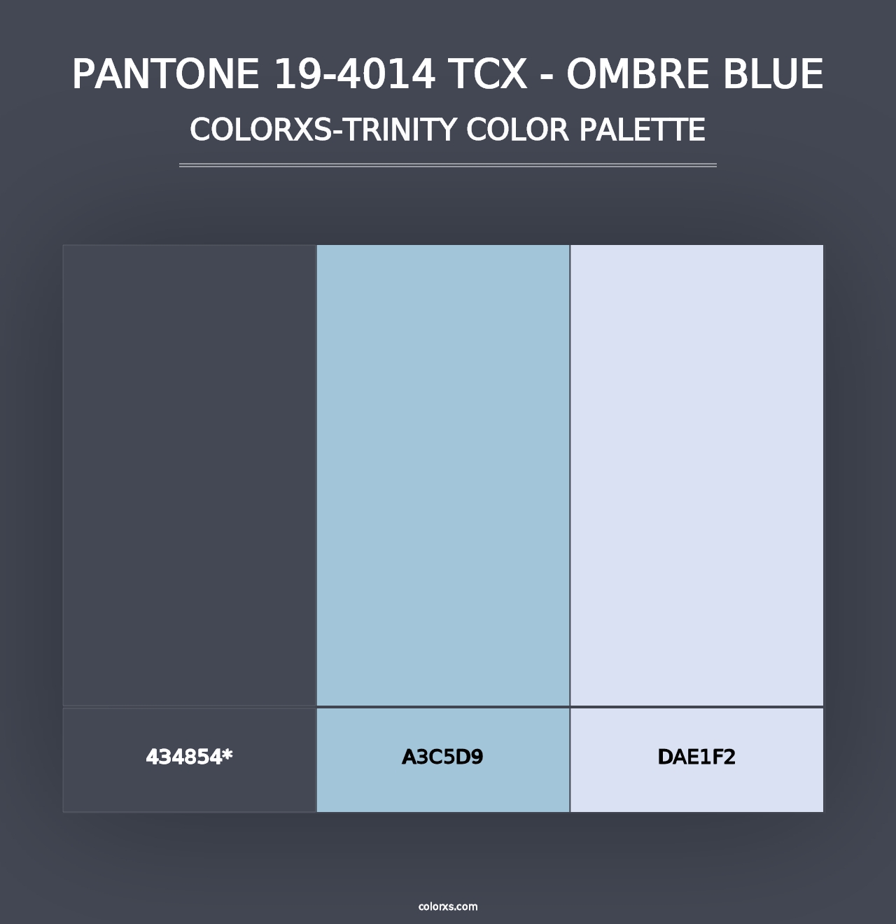 PANTONE 19-4014 TCX - Ombre Blue - Colorxs Trinity Palette