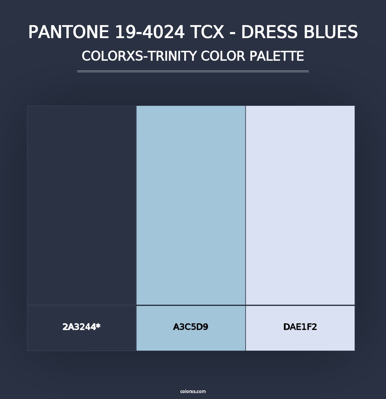 PANTONE 19-4024 TCX - Dress Blues - Colorxs Trinity Palette