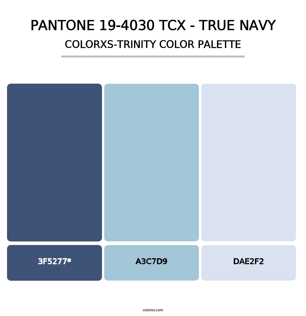 PANTONE 19-4030 TCX - True Navy - Colorxs Trinity Palette