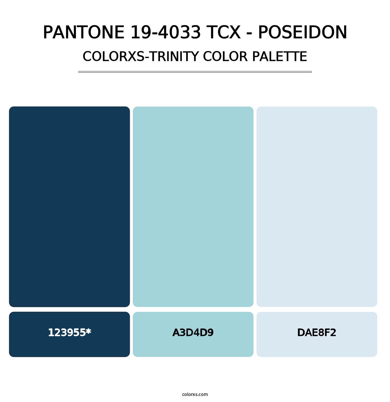 PANTONE 19-4033 TCX - Poseidon - Colorxs Trinity Palette