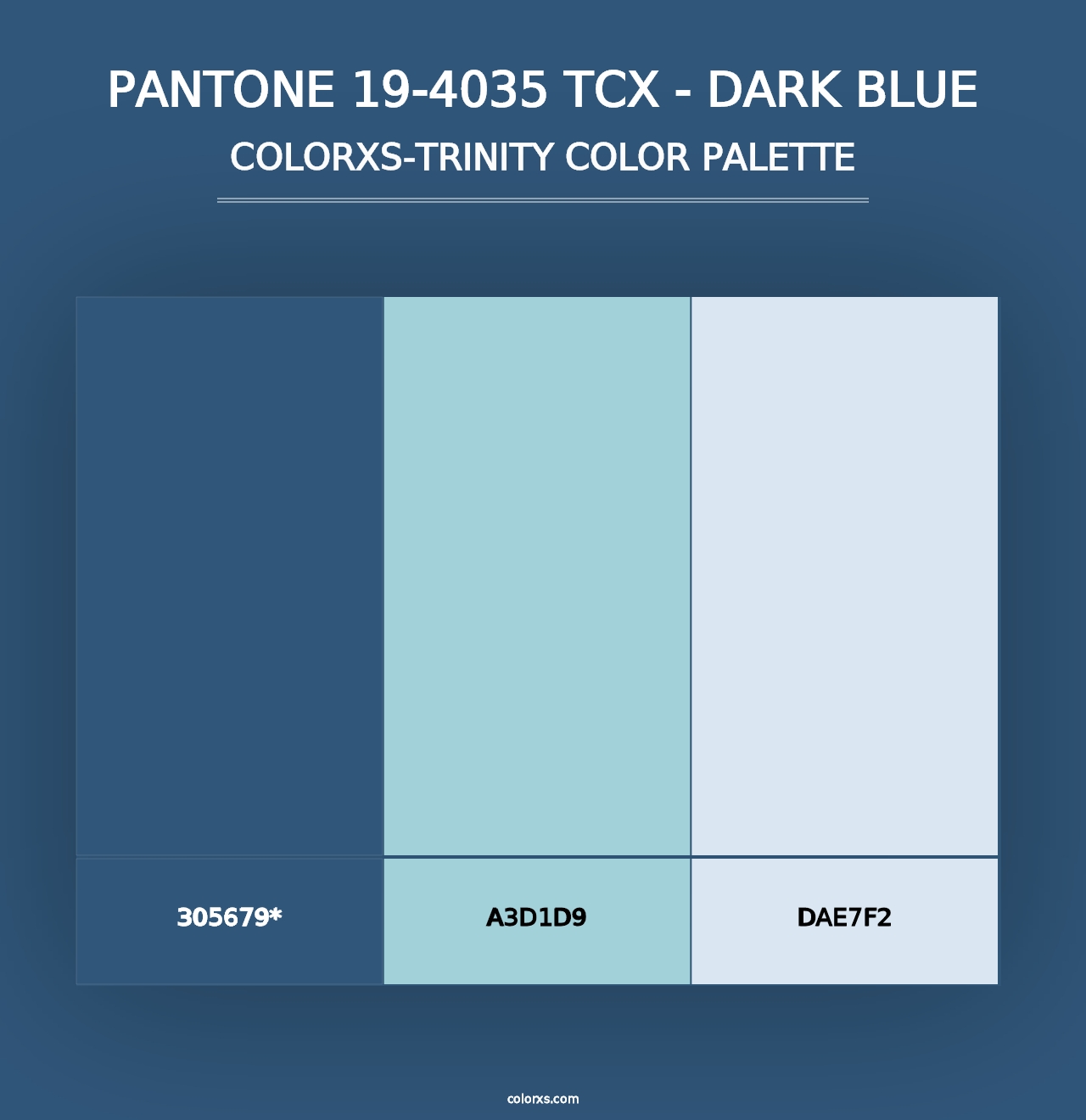 PANTONE 19-4035 TCX - Dark Blue - Colorxs Trinity Palette