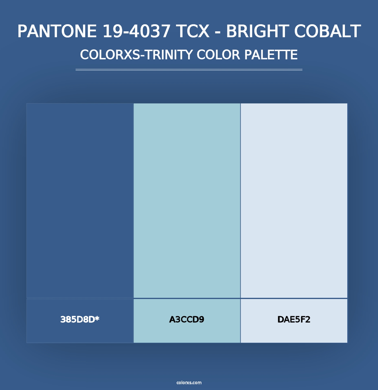 PANTONE 19-4037 TCX - Bright Cobalt - Colorxs Trinity Palette