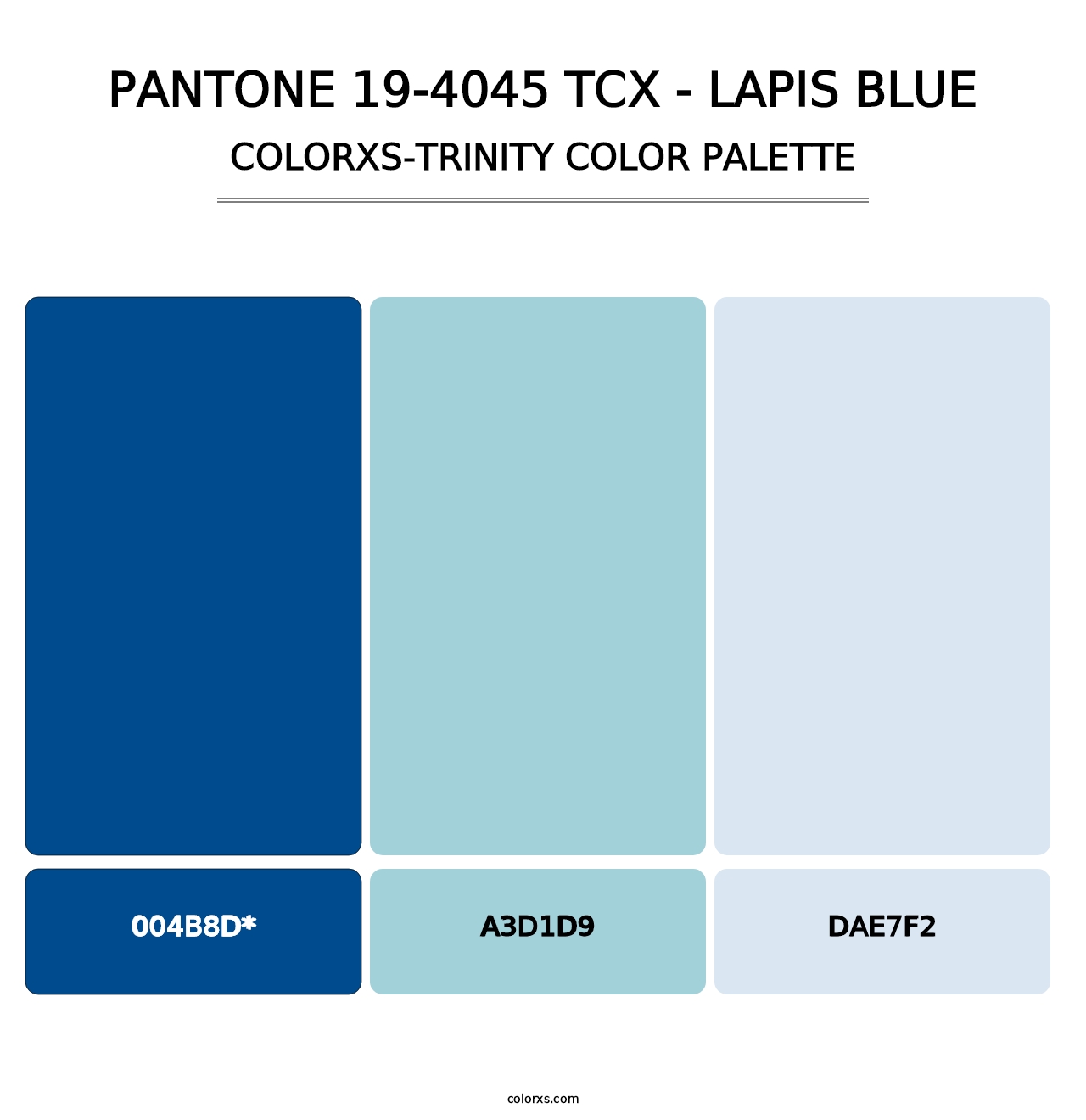 PANTONE 19-4045 TCX - Lapis Blue - Colorxs Trinity Palette