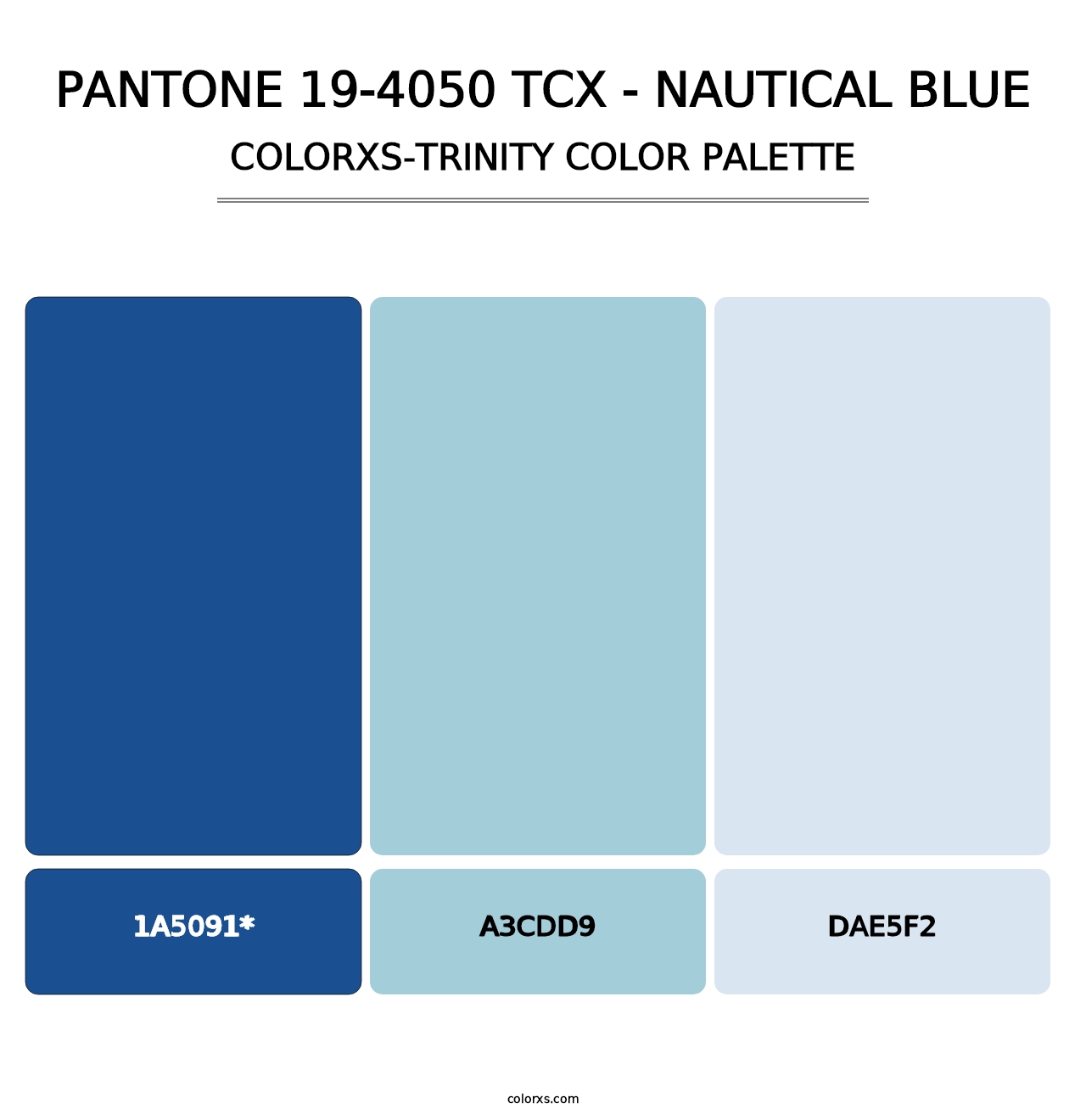 PANTONE 19-4050 TCX - Nautical Blue - Colorxs Trinity Palette