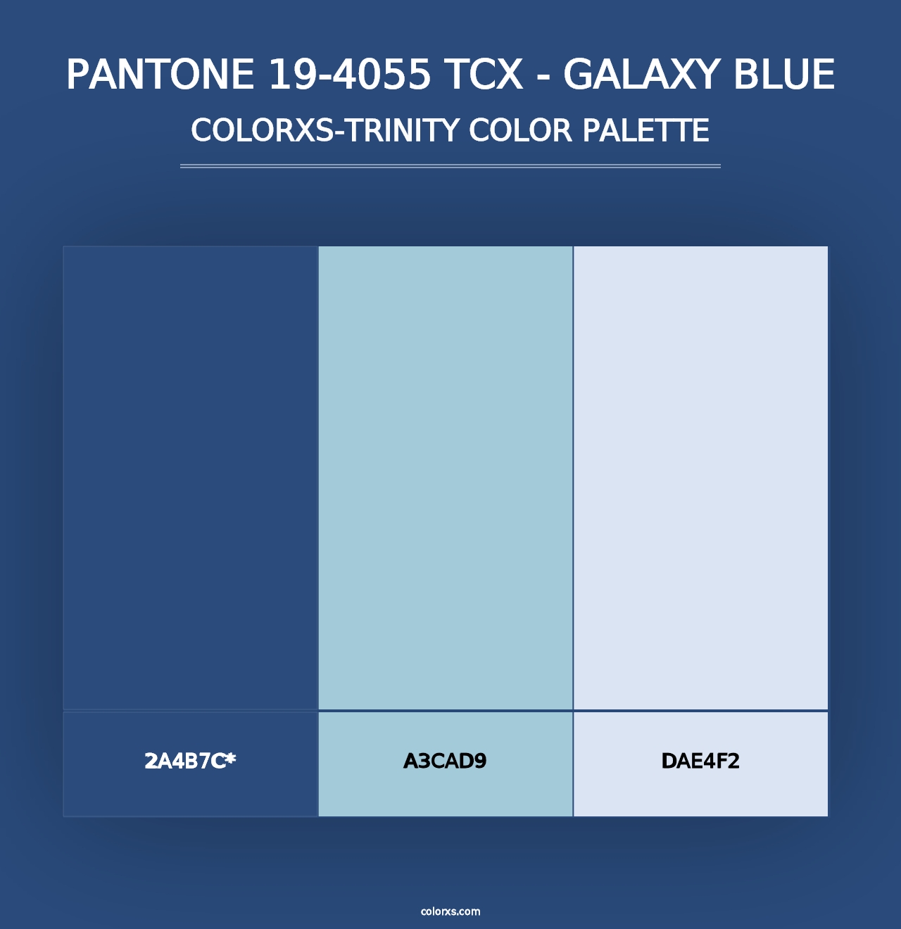 PANTONE 19-4055 TCX - Galaxy Blue - Colorxs Trinity Palette