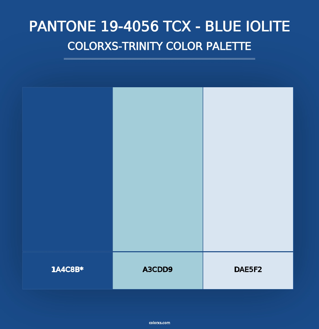 PANTONE 19-4056 TCX - Blue Iolite - Colorxs Trinity Palette