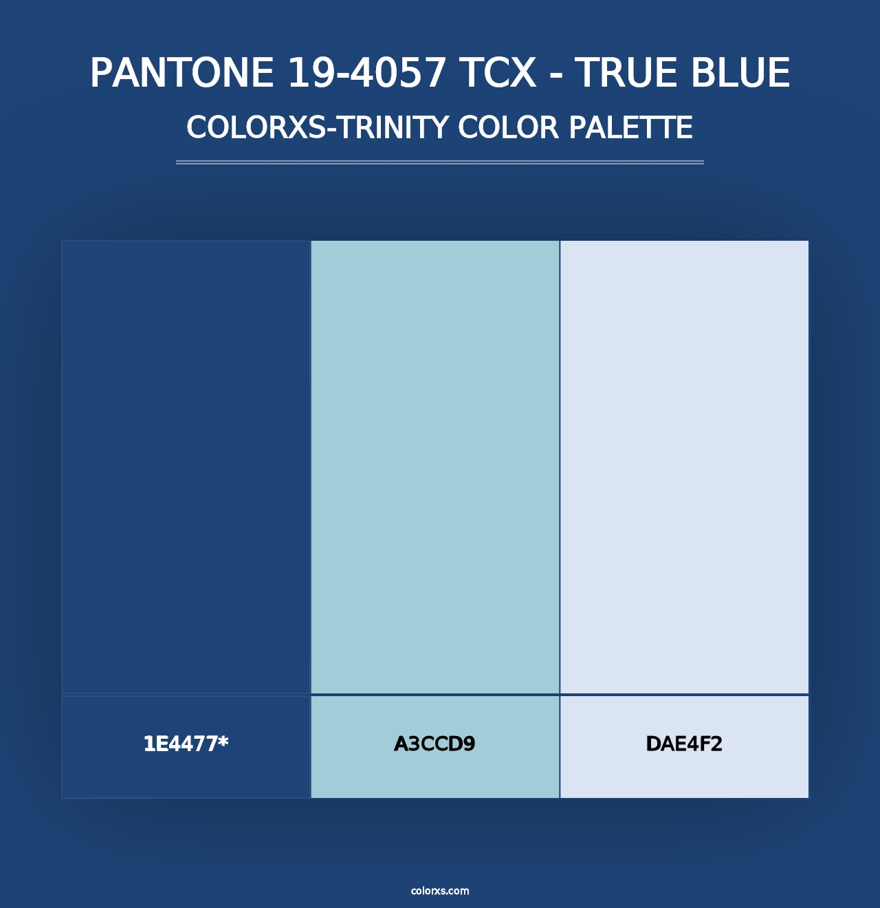 PANTONE 19-4057 TCX - True Blue - Colorxs Trinity Palette