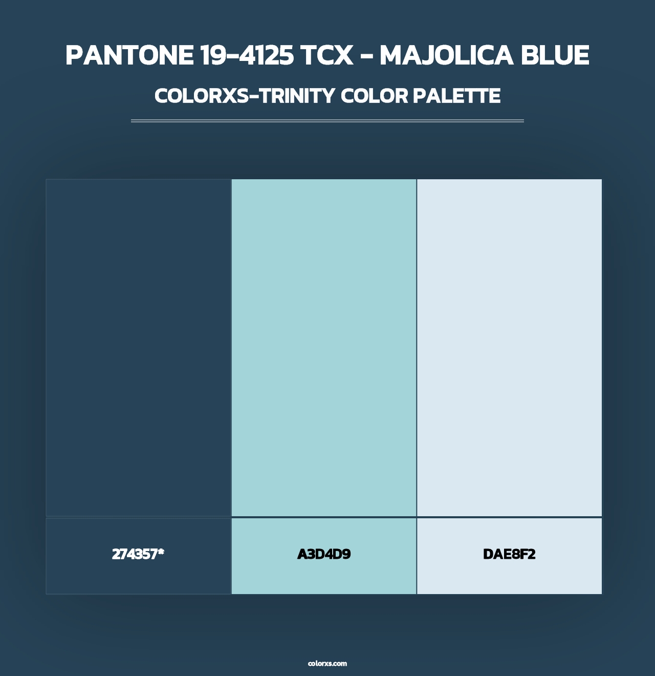 PANTONE 19-4125 TCX - Majolica Blue - Colorxs Trinity Palette