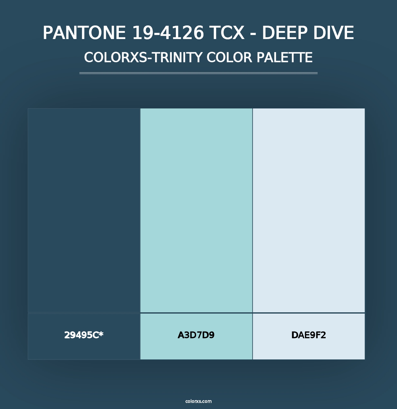 PANTONE 19-4126 TCX - Deep Dive - Colorxs Trinity Palette