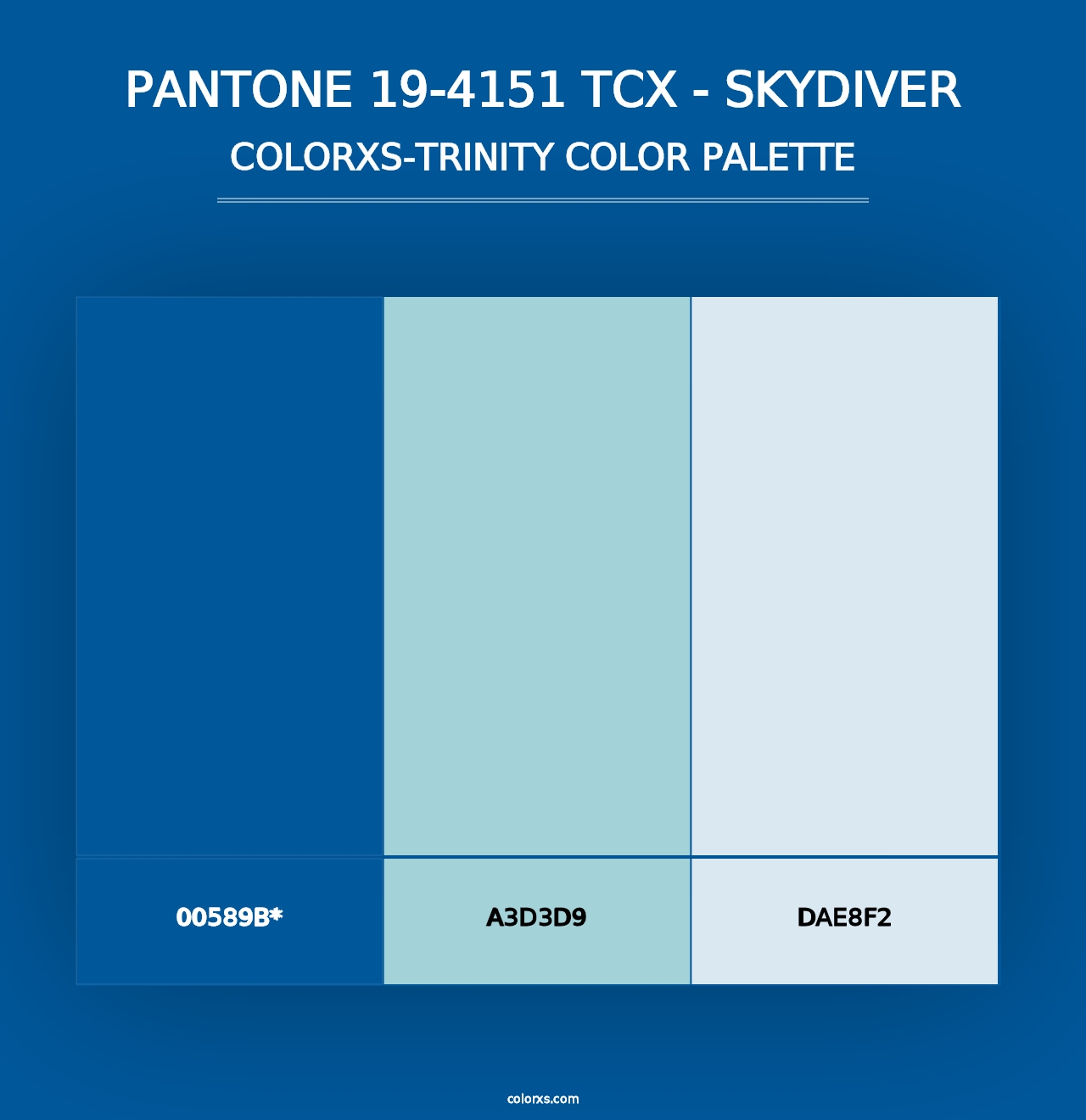 PANTONE 19-4151 TCX - Skydiver - Colorxs Trinity Palette