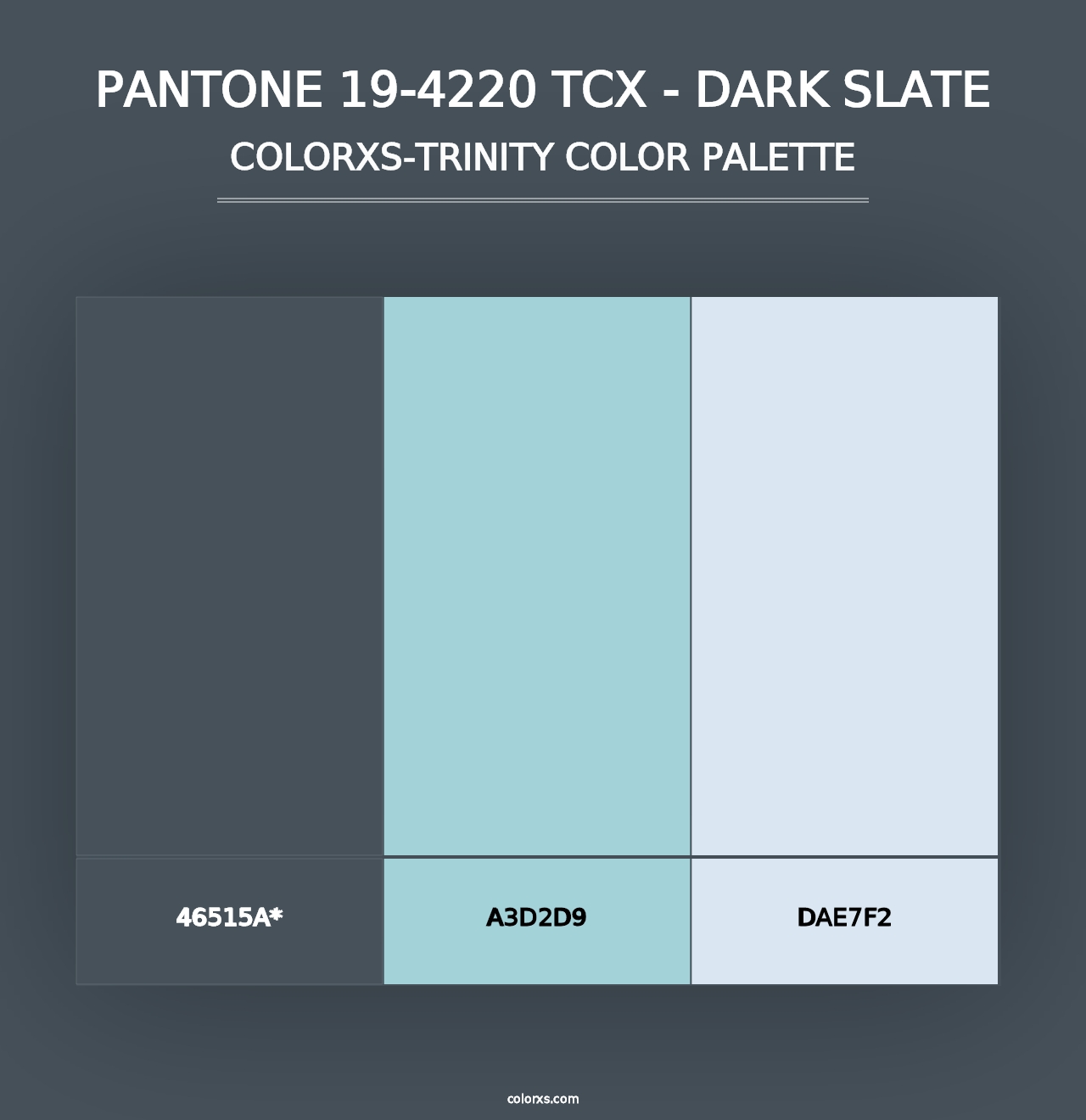 PANTONE 19-4220 TCX - Dark Slate - Colorxs Trinity Palette