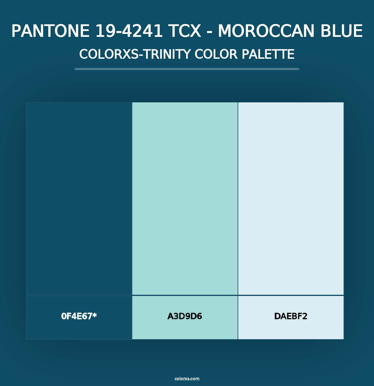 PANTONE 19-4241 TCX - Moroccan Blue - Colorxs Trinity Palette