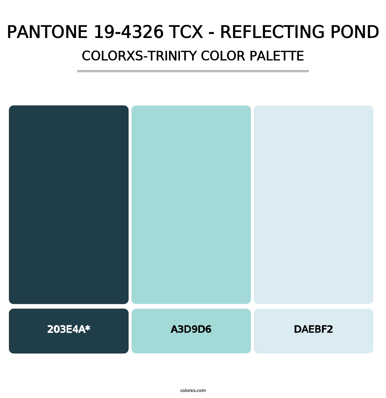 PANTONE 19-4326 TCX - Reflecting Pond - Colorxs Trinity Palette