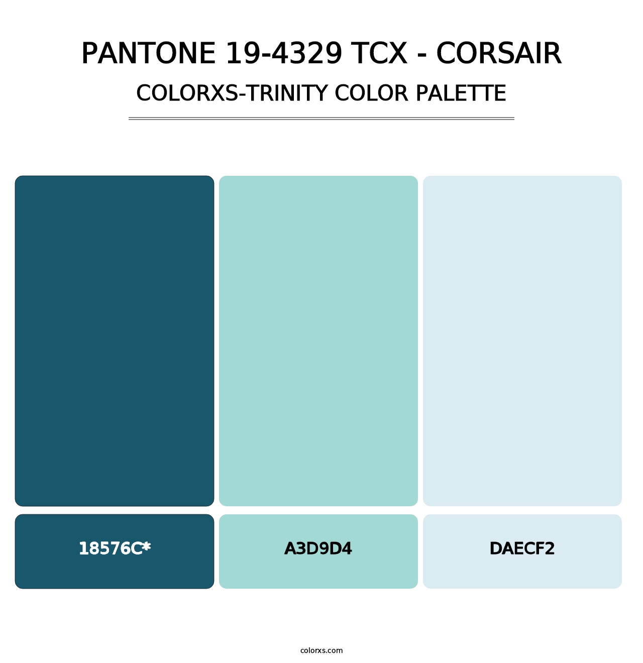 PANTONE 19-4329 TCX - Corsair - Colorxs Trinity Palette