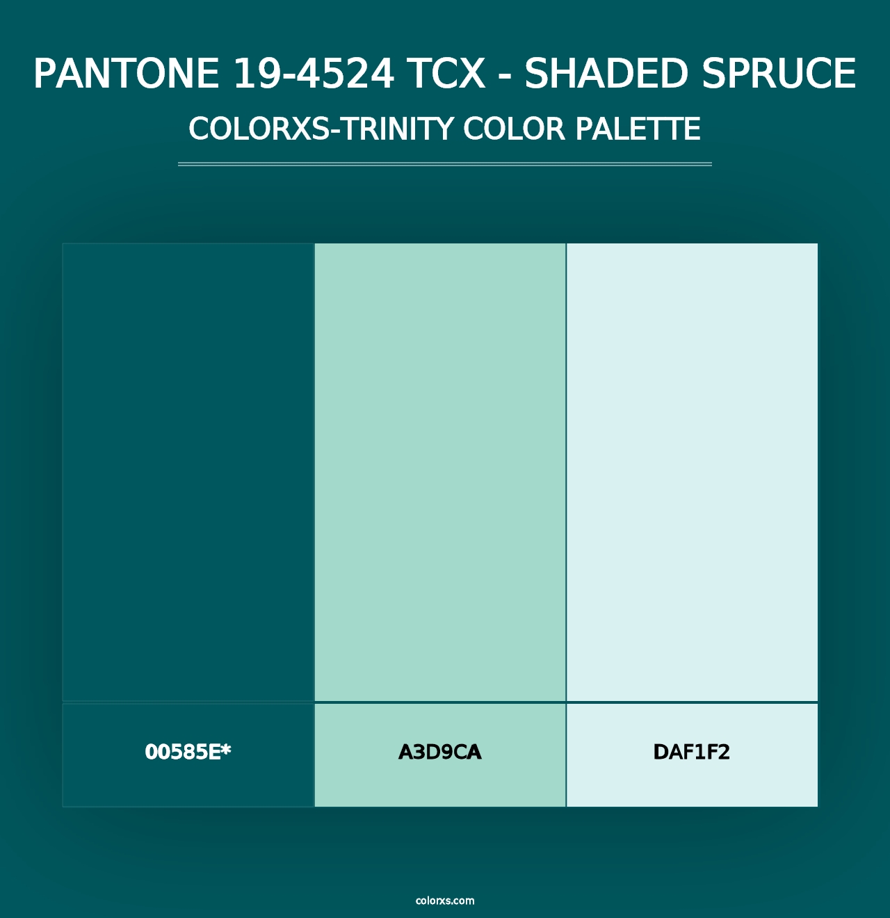 PANTONE 19-4524 TCX - Shaded Spruce - Colorxs Trinity Palette