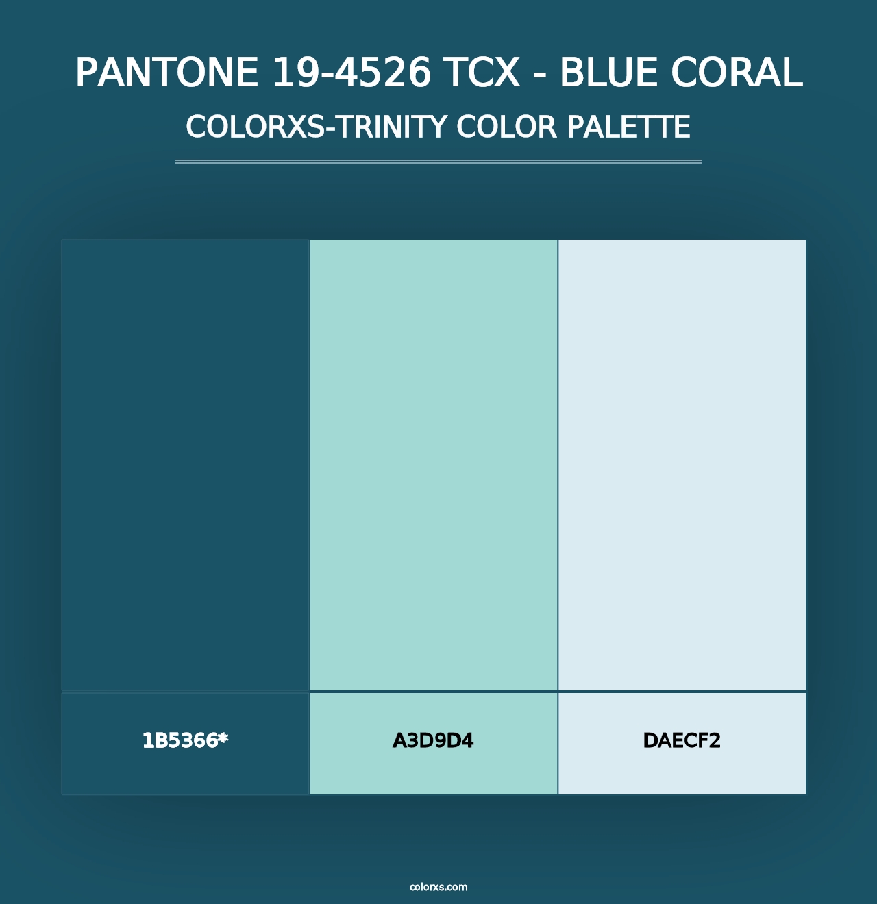 PANTONE 19-4526 TCX - Blue Coral - Colorxs Trinity Palette