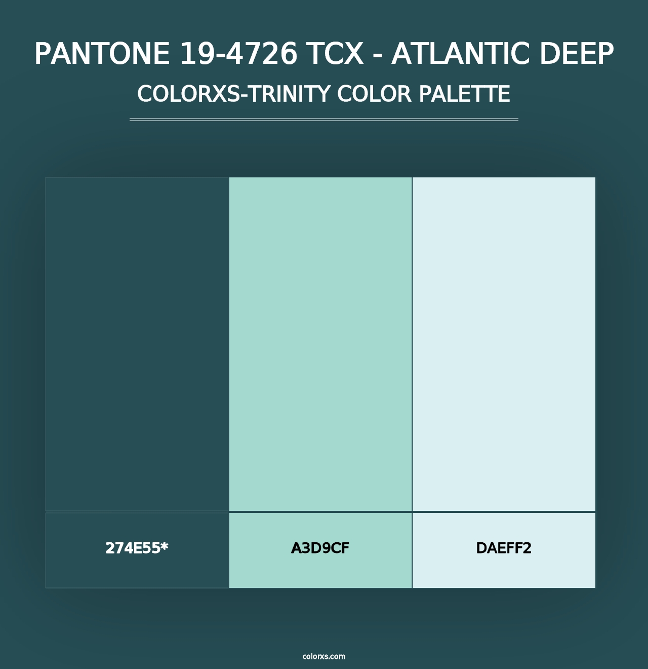 PANTONE 19-4726 TCX - Atlantic Deep - Colorxs Trinity Palette